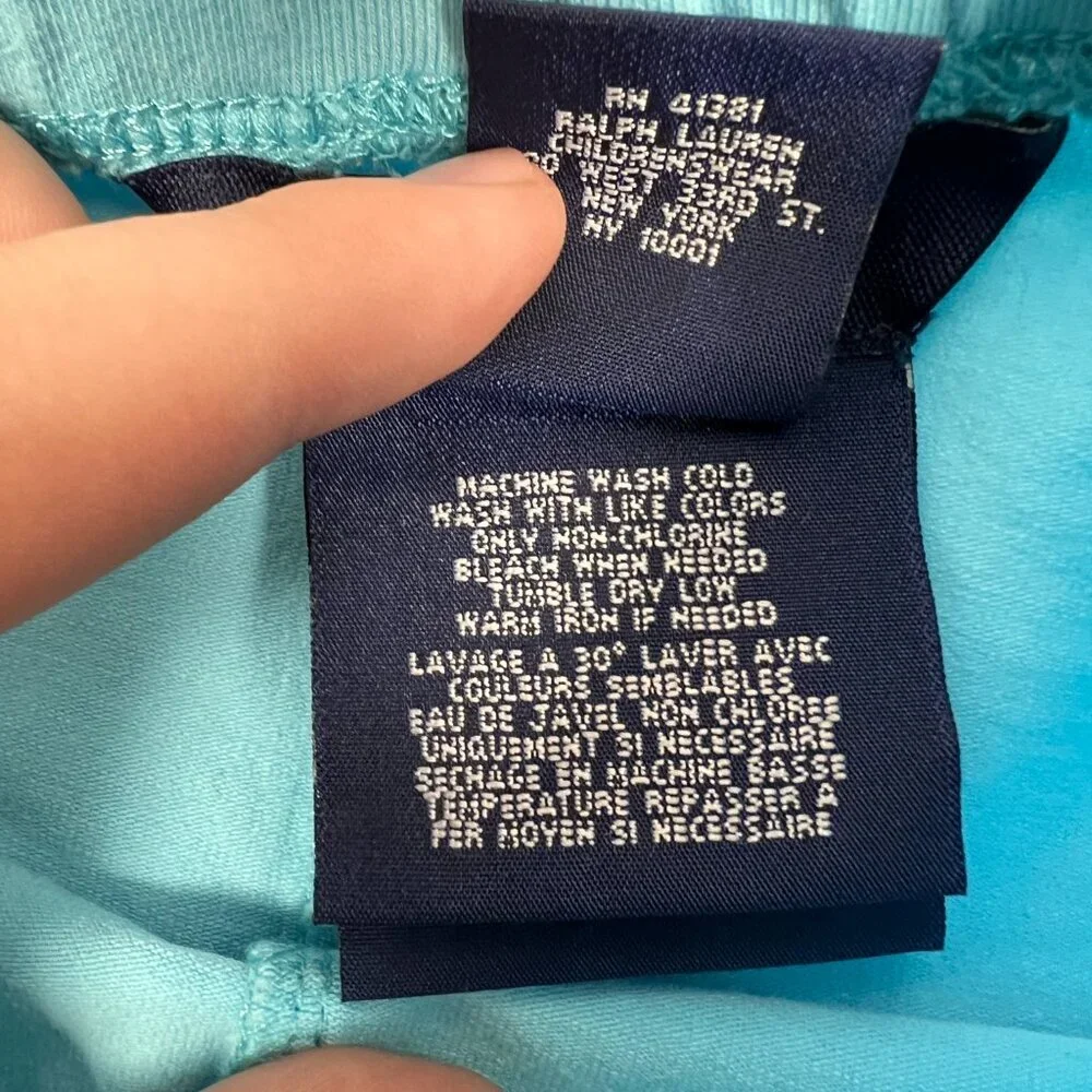 Ralph Lauren Baby Girls‎ Dress and Leggings Size 12M Ombre Embroidered Pony